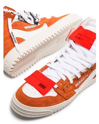 orange hohe Sneakers aus Wildleder von Off-White