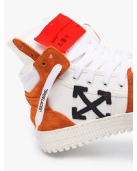 orange hohe Sneakers aus Wildleder von Off-White