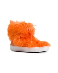 orange hohe Sneakers aus Wildleder von Moon Boot