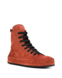 orange hohe Sneakers aus Wildleder von Ann Demeulemeester