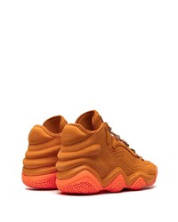 orange hohe Sneakers aus Wildleder von adidas