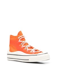 orange hohe Sneakers von Converse