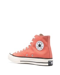 orange hohe Sneakers von Converse