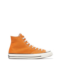 orange hohe Sneakers von Converse