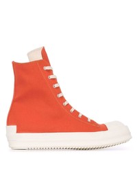 orange hohe Sneakers von Rick Owens DRKSHDW