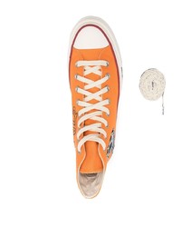 orange hohe Sneakers von Converse