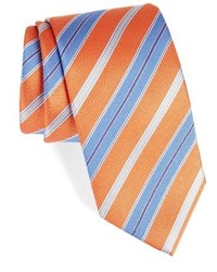 orange horizontal gestreifte Krawatte