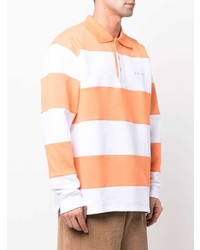 orange horizontal gestreifter Polo Pullover von Jacquemus