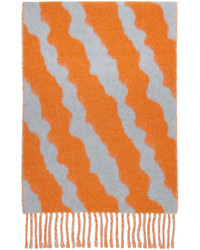 orange horizontal gestreifter Schal von Marni