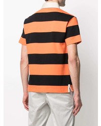 orange horizontal gestreiftes Polohemd von Gucci