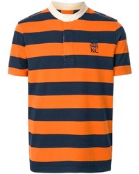 orange horizontal gestreiftes Polohemd von Kent & Curwen