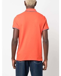 orange horizontal gestreiftes Polohemd von Moncler