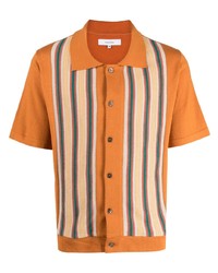 orange horizontal gestreiftes Polohemd von SASQUATCHfabrix.