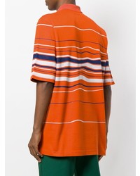 orange horizontal gestreiftes Polohemd von Napa By Martine Rose