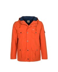 orange Jacke mit einer Kentkragen und Knöpfen