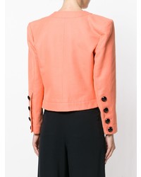 orange Jacke mit einer offenen Front von Yves Saint Laurent Vintage