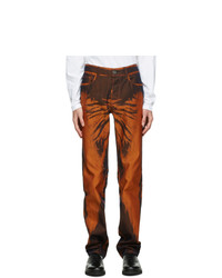 orange Mit Batikmuster Jeans