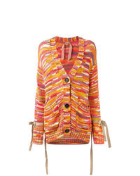 orange klobige Strickjacke