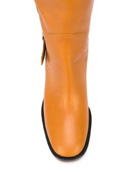 orange kniehohe Stiefel aus Leder von Derek Lam