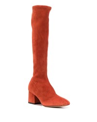 orange kniehohe Stiefel aus Wildleder von Marni
