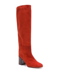 orange kniehohe Stiefel aus Wildleder von Stuart Weitzman