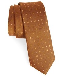 orange Krawatte mit geometrischem Muster