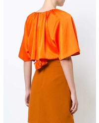 orange Kurzarmbluse von Dvf Diane Von Furstenberg