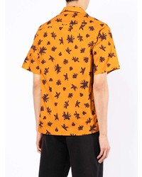 orange Kurzarmhemd mit Blumenmuster von Paul Smith
