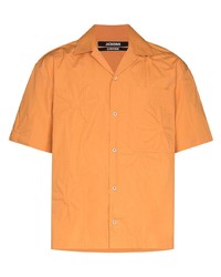 orange Kurzarmhemd mit Blumenmuster von Jacquemus