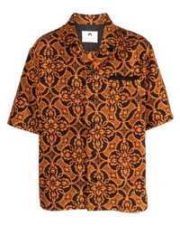 orange Kurzarmhemd mit geometrischem Muster von Marine Serre