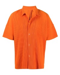 orange Kurzarmhemd von Homme Plissé Issey Miyake