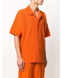 orange Kurzarmhemd von Homme Plissé Issey Miyake