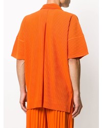 orange Kurzarmhemd von Homme Plissé Issey Miyake