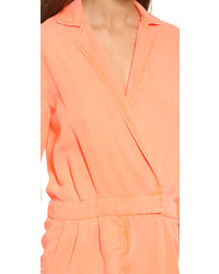 orange kurzer Jumpsuit von Young Fabulous & Broke