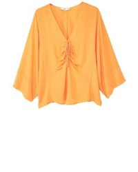 orange Langarmbluse von Mango