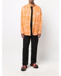 orange Mit Batikmuster Langarmhemd von Kenzo