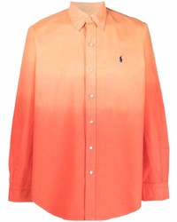 orange Mit Batikmuster Langarmhemd von Polo Ralph Lauren