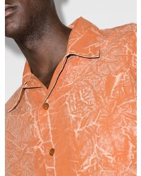 orange Mit Batikmuster Langarmhemd von Pronounce