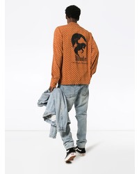 orange Langarmhemd mit Paisley-Muster von Rhude