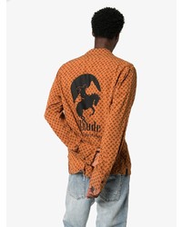 orange Langarmhemd mit Paisley-Muster von Rhude