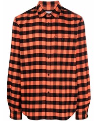orange Langarmhemd mit Vichy-Muster von Kenzo