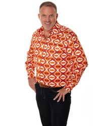 orange Langarmhemd von Comycom