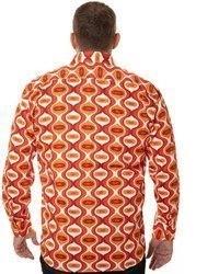 orange Langarmhemd von Comycom