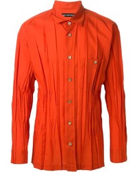 orange Langarmhemd von Issey Miyake