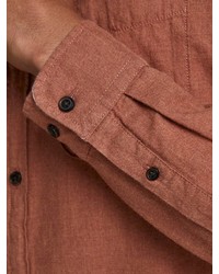 orange Langarmhemd von Jack & Jones