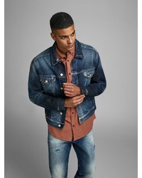 orange Langarmhemd von Jack & Jones