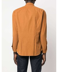 orange Langarmhemd von Glanshirt