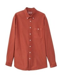 orange Langarmhemd von Mango