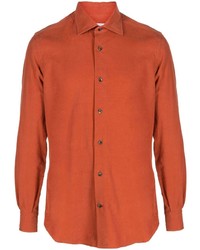 orange Langarmhemd von Mazzarelli