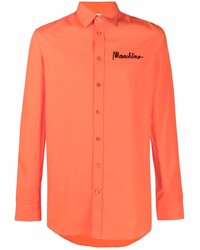 orange Langarmhemd von Moschino